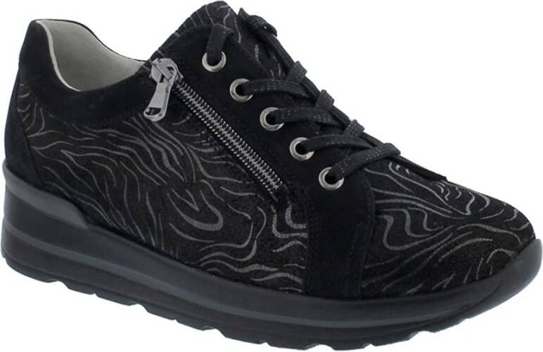 Waldläufer Zwarte Bosstijl Schoenen Black Dames