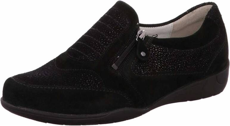 Waldläufer Zwarte Casual Schoenen Black Dames