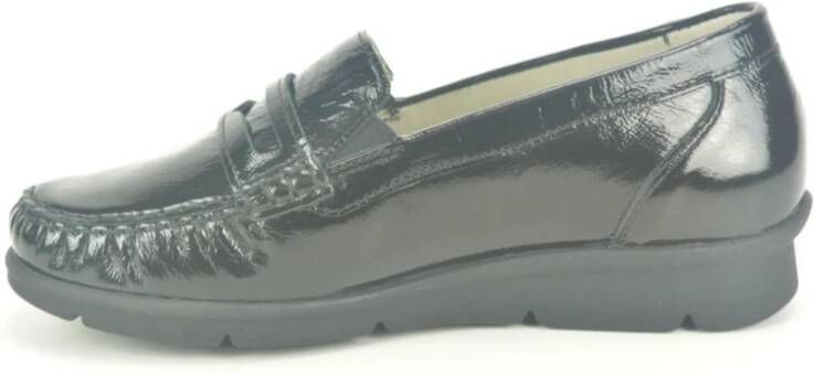 Waldläufer Zwarte Lace Moccasin Black Dames