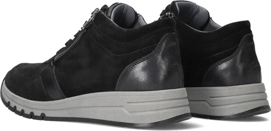 Waldläufer Zwarte Suède Hoge Top Dames Sneakers