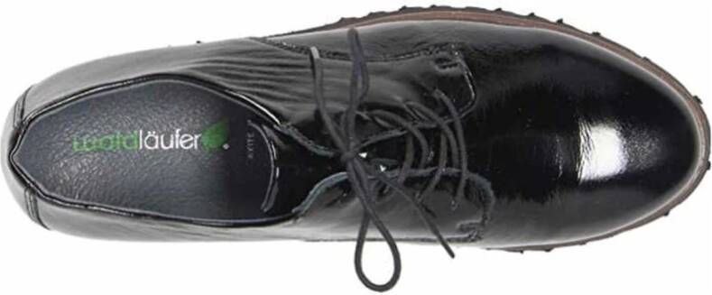 Waldläufer Zwarte Veterschoenen Taipei Black Dames
