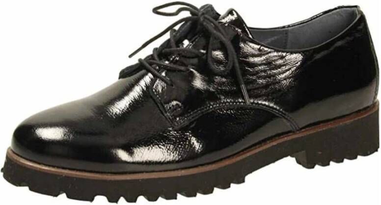 Waldläufer Zwarte Veterschoenen Taipei Black Dames