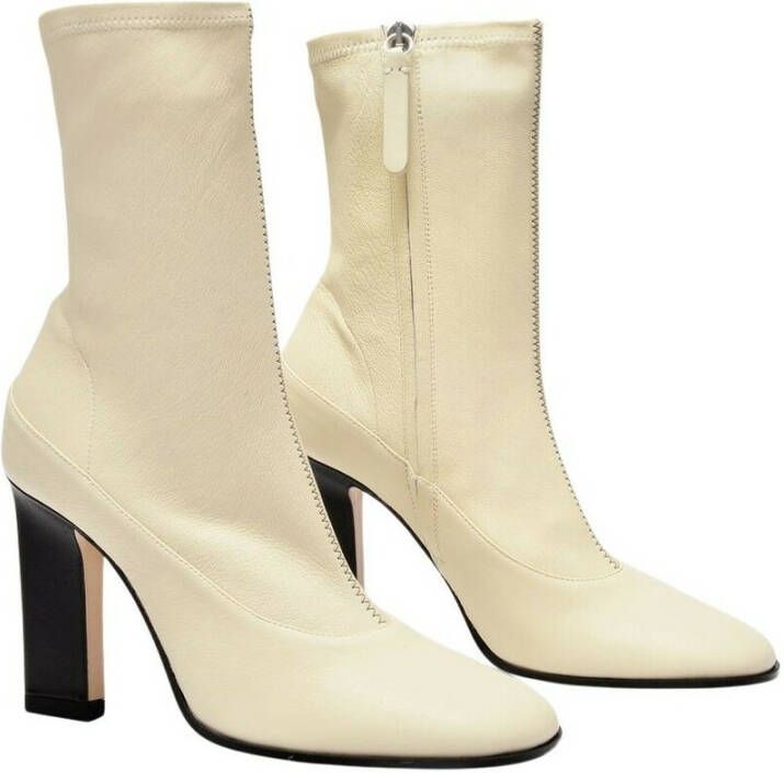 Wandler Lesly bicolore laarzen in beige en zwart leer Beige Dames