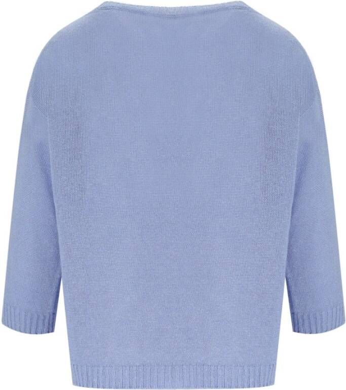 Weekend Max Mara Blauwe Linnen Boot Neck Pullover