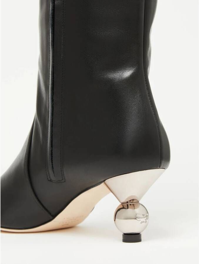 Weekend Max Mara Geometrische hoge hak leren laarzen