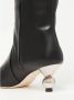 Weekend Max Mara Geometrische hoge hak leren laarzen - Thumbnail 2
