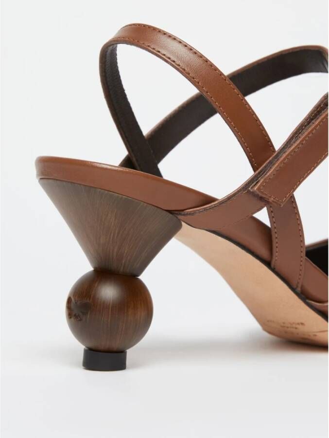 Weekend Max Mara Houten Hak Leren Pumps