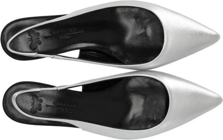 Weekend Max Mara Zilveren Nappa Leren Slingback Pumps