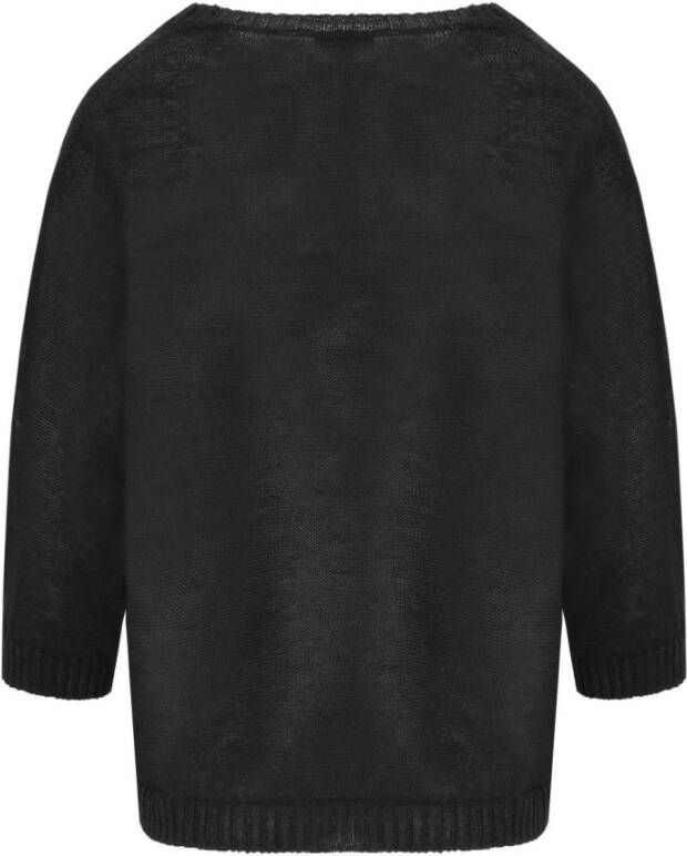 Weekend Max Mara Zwarte Linnen Boot Neck Pullover
