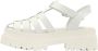 Windsor Smith Verhoog je zomerse stijl met witte platform platte sandalen White Dames - Thumbnail 2