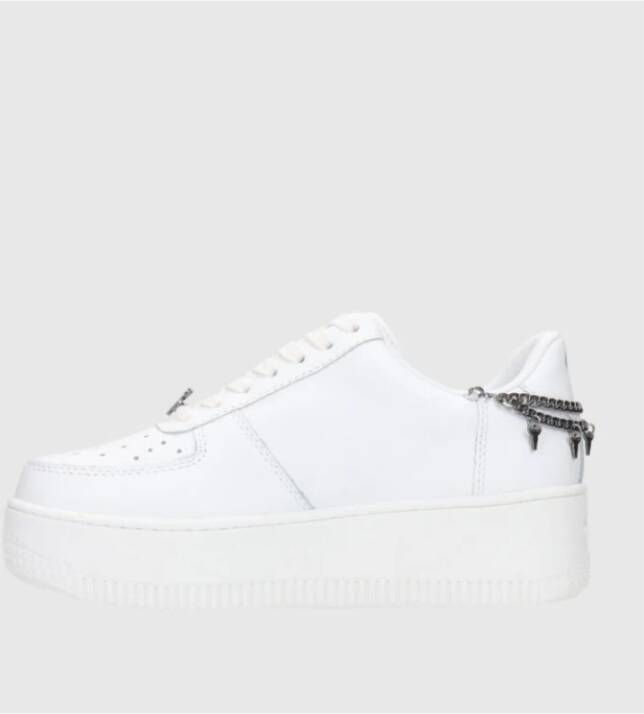 Windsor Smith Lage veterschoenen met ketting Wit Dames