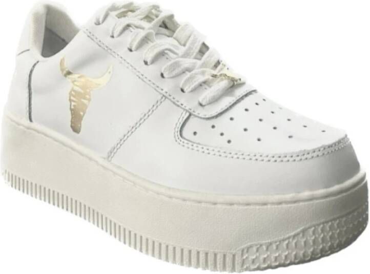 Windsor Smith Wit Goud Lage Top Sneakers Remix