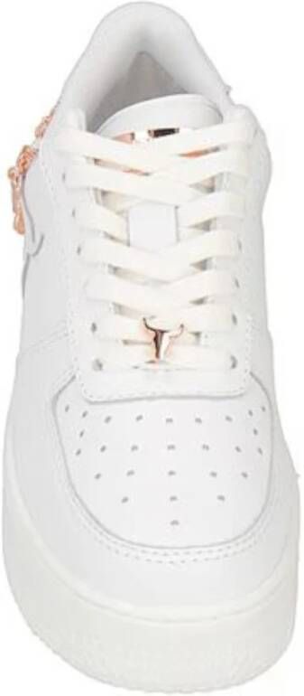 Windsor Smith Witte lage top roségouden sneakers