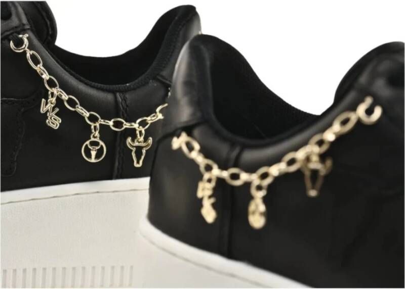Windsor Smith Zwart Goud Wit Lage Top Sneakers
