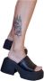Windsor Smith Zwarte leren sandaal met metalen logo - Thumbnail 2