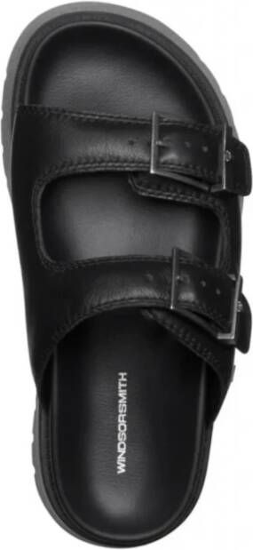 Windsor Smith Zwarte Platte Sandalen Twilight Stijl