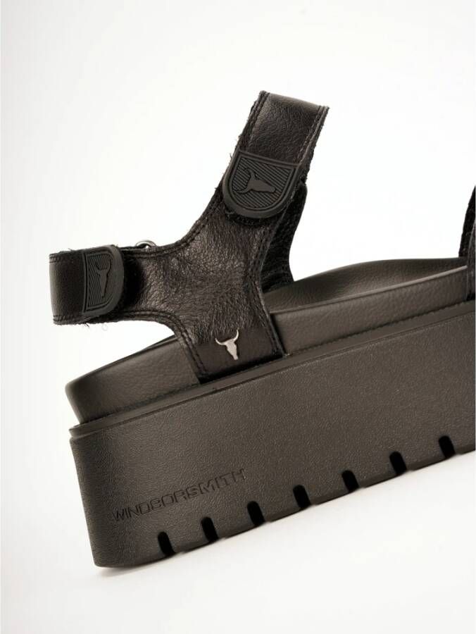 Windsor Smith Zwarte platte schoenen zachte koe