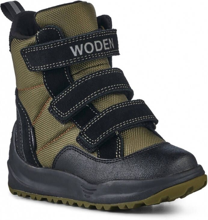 Woden Adrian Boot Kids Dark Olive Groen Heren