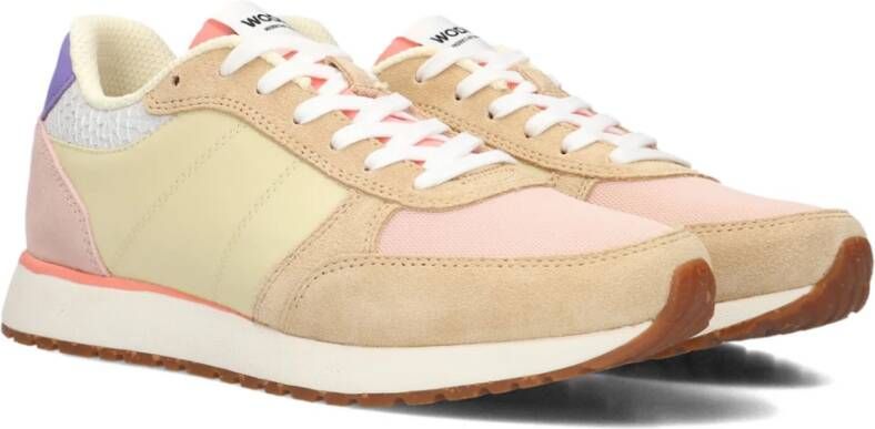 Woden Beige Chunky Sole Sneakers voor dames Multicolor Dames