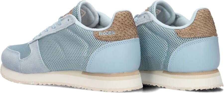 Woden Blauwe Textielen Sneakers voor Vrouwen Blue Dames