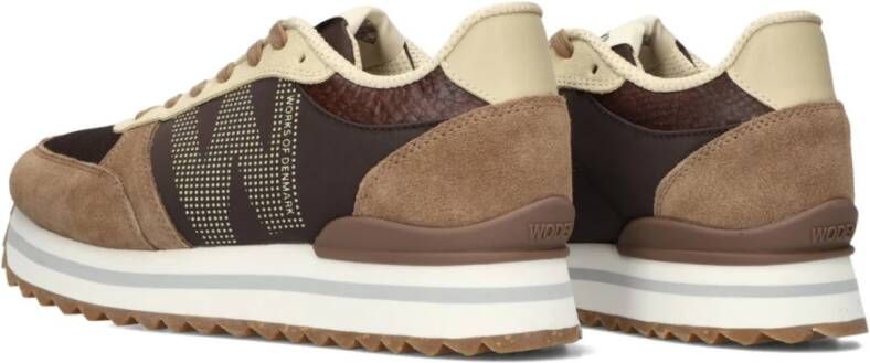 Woden Bruine Plateau Sneakers Ronja