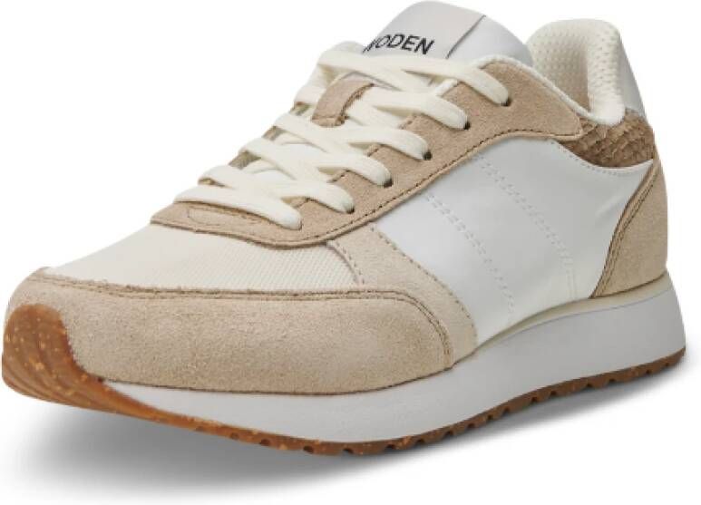 Woden Comfortabele Mesh en Leren Sneakers