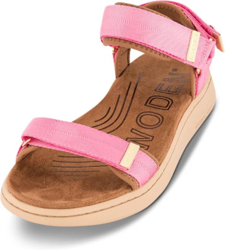 Woden Comfortabele textielband sandalen