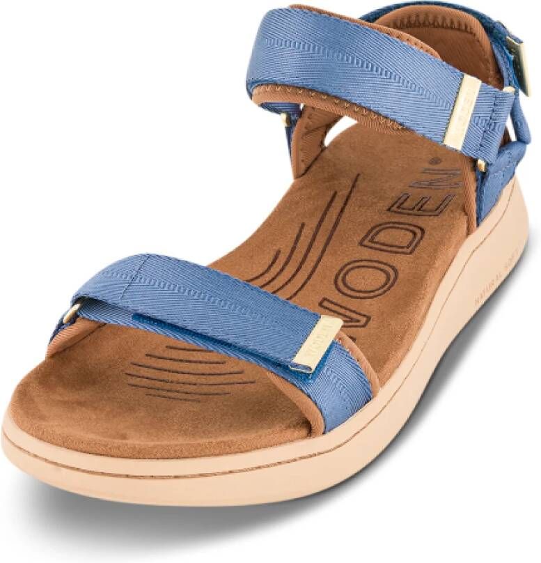 Woden Comfortabele textielband sandalen