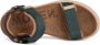 Woden Comfortabele textielsandaal met leren details Green Dames - Thumbnail 6