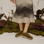 Woden Eigentijdse Suede Plateau Sneaker Green Dames - Thumbnail 6