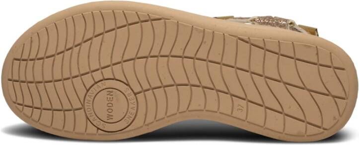 Woden Flat Sandals Beige Dames