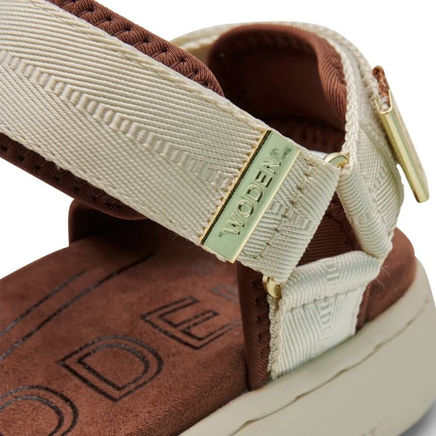 Woden Flat Sandals Beige Dames