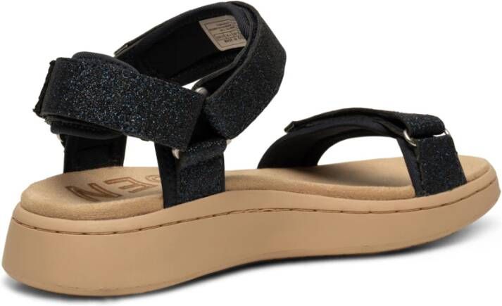 Woden Flat Sandals Blue Dames