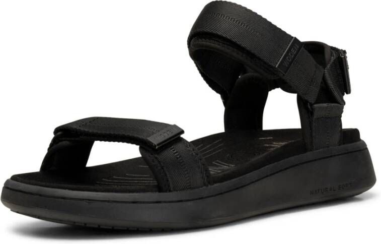 Woden Flat Sandals Zwart Dames