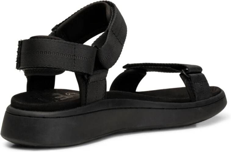 Woden Flat Sandals Zwart Dames