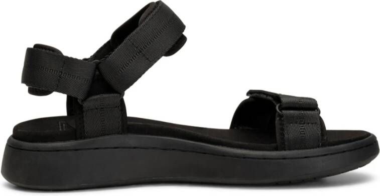 Woden Flat Sandals Zwart Dames