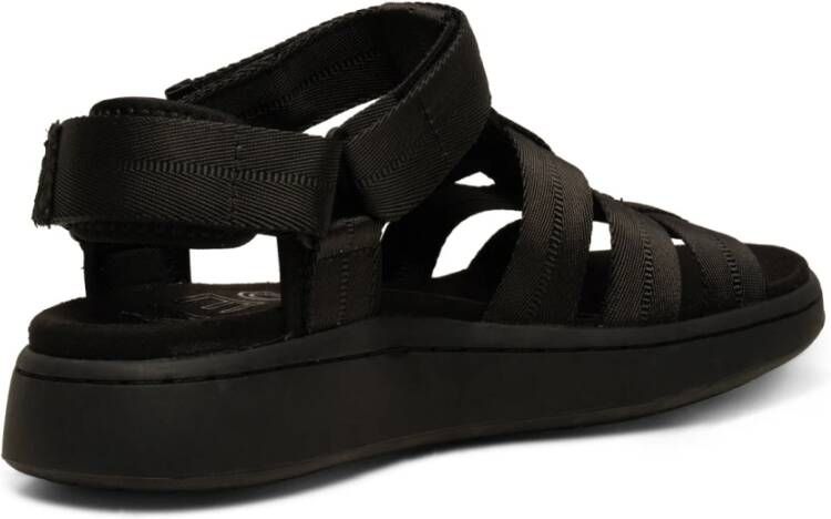 Woden Gerecyclede Line Fisherman Sandalen Black Dames