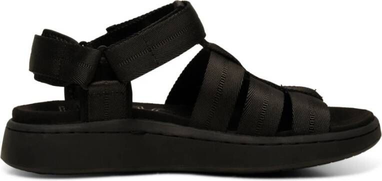 Woden Gerecyclede Line Fisherman Sandalen Black Dames