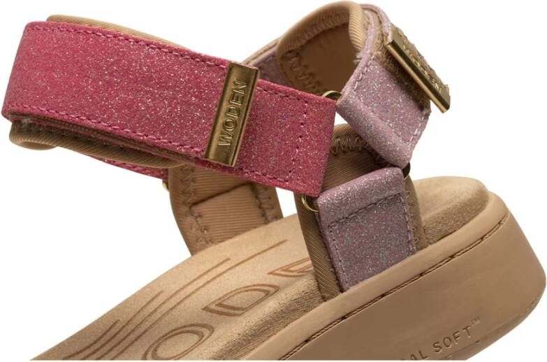 Woden Glitter Sandalen voor Dames Multicolor Dames