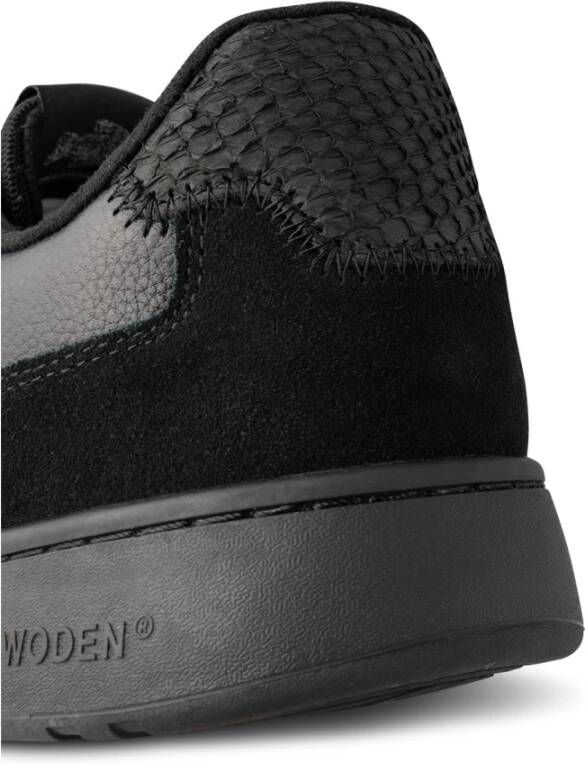 Woden Halfdan Herensneaker met Natural Soft Technology Black Heren