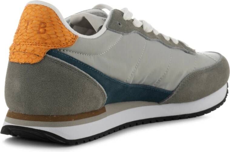 Woden Jansen retro sneaker textiel Grijs Heren