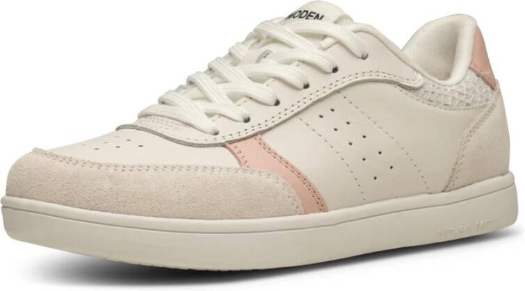 Woden Klassieke witte Bjork Mix sneakers Beige Dames