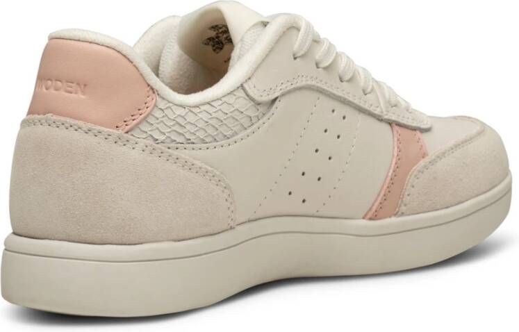 Woden Klassieke witte Bjork Mix sneakers Beige Dames