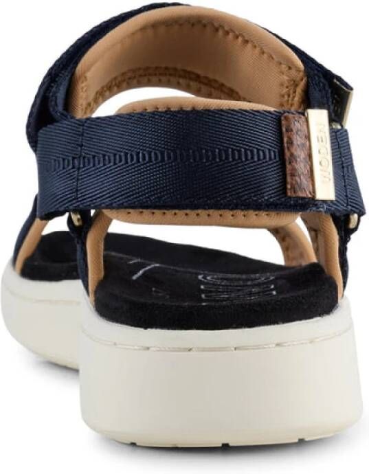 Woden Lijn sandalen Blauw Dames