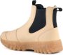 Woden Waterdichte Rubber Track Laars met Visleren Details Beige Dames - Thumbnail 5