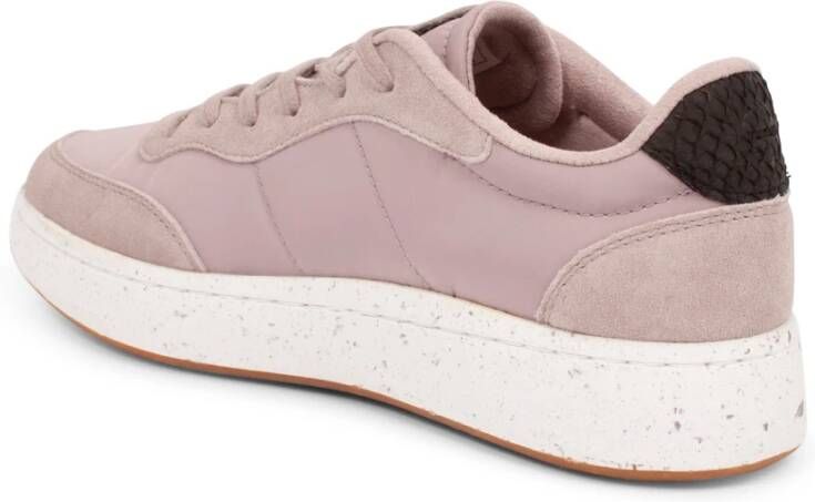 Woden May Sneaker met Visleer Details Pink Dames