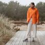 Woden Zachte Suède en Nylon Sneaker Gray Dames - Thumbnail 14