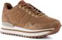 Woden Suede Plateau Sneaker met Visleer Brown Dames - Thumbnail 4