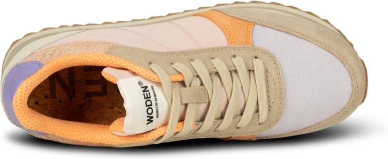 Woden Ronja Plateau Sneaker met Color-Blocked Details Multicolor Dames