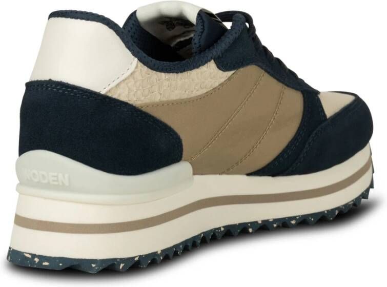 Woden Ronja Plateau Sneaker met Color-Blocked Details Multicolor Dames